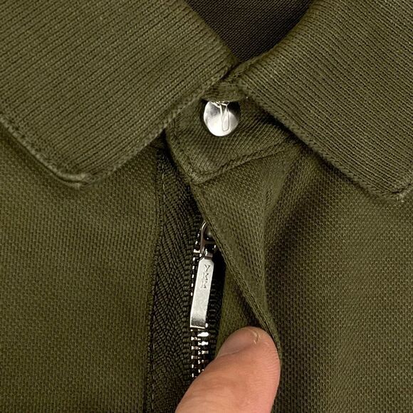 BAOBAB The Perfect Polo Shirt Mens Medium Olive Green Pima Cotton Golf Preppy - Picture 3 of 11